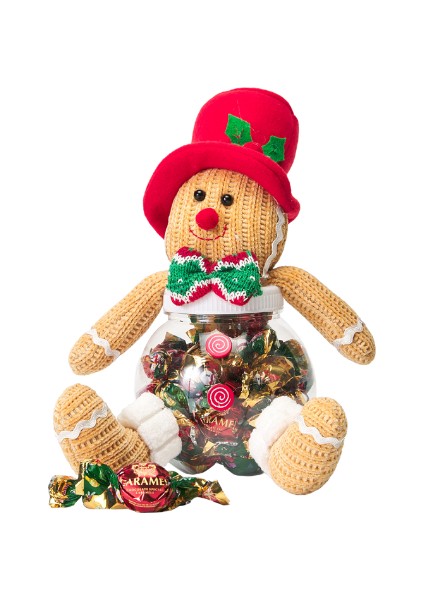 Yılbaşı Özel Karamelli Şeker - Kırmızı Şapkalı Kurabiye Adam