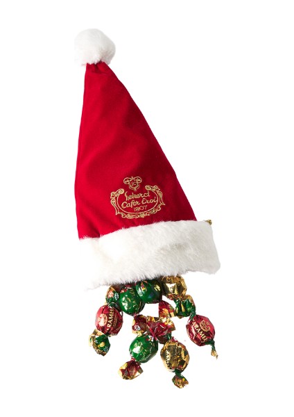 Yılbaşı Özel Karamelli Çikolata - Kırmızı Kadife Şapka