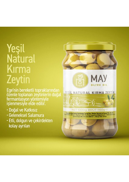 Doğal Yeşil Kırma Zeytin 1 kg modelleri