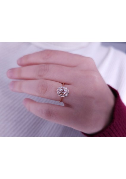 Pırlanta ve Oval Morganitetaşlı Anturaj Yüzük 0404R0406 fırsatları