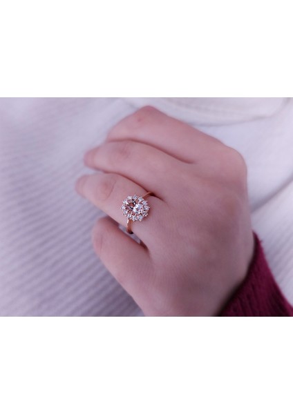 Pırlanta ve Oval Morganitetaşlı Anturaj Yüzük 0404R0406 indirimleri