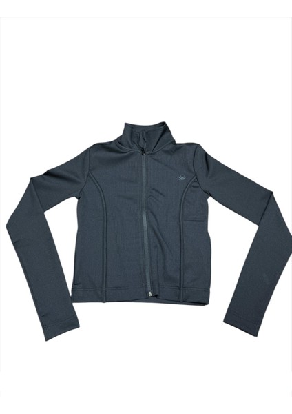 -W23076 Benetton Sweatshirt Kadın Siyah Spor Çeket 17198-001