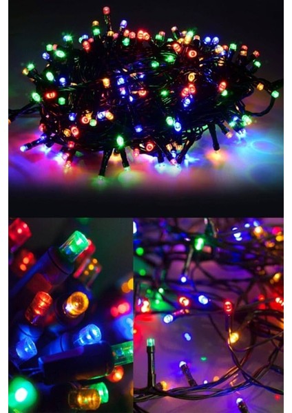 LED Işık Pirinç LED 5 Metre 4 Fonksiyonlu Renkli Çam Ağacı Yılbaşı Süsleme LED