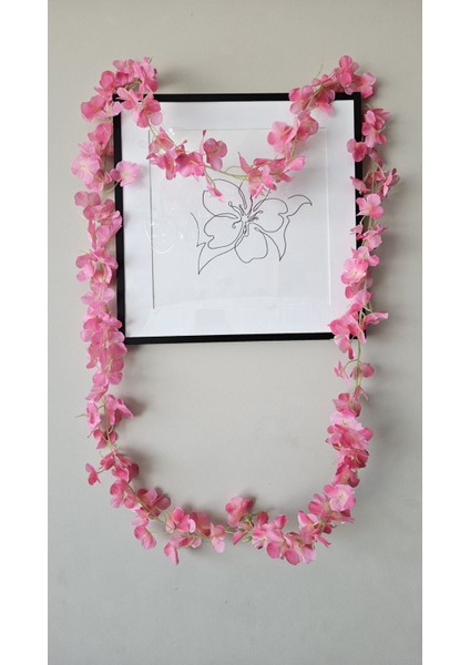 Yapay Sarmaşık Akasya 200 Cm, Renk: Pembe, Çiçek: Sarmaşık
