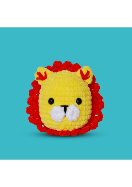 Amigurumi Aslan Tığ Kiti, Amigurumi Örgü Seti, Tığ Işi Amigurumi Örgü Oyuncak Seti