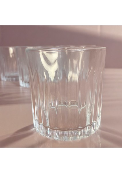 6 Adet Cam Bardak/ Viski Bardağı Kesme Model - 300 ml modelleri