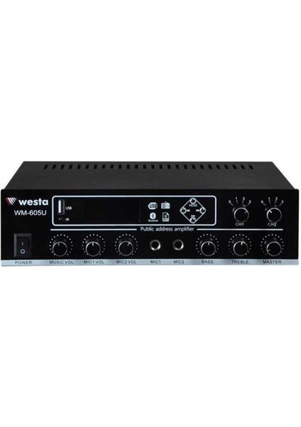 WM-605U 100W 2 Zone Mikser Amfi