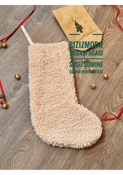 Yılbaşı Ağacı Çorabı Yılbaşı Hediye Kesesi Noel Çorabı Şömine Çorap