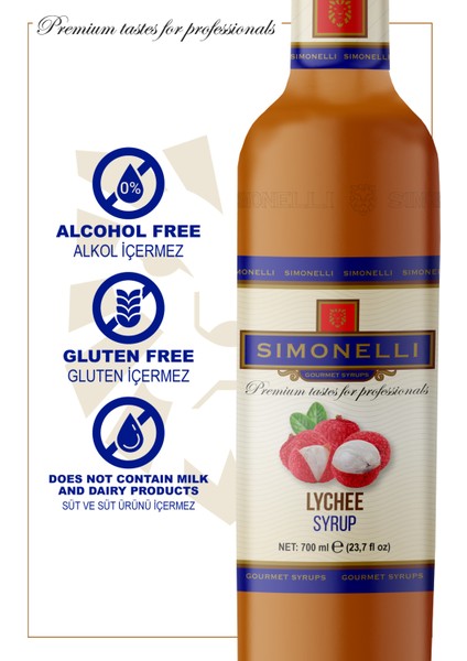 Kahve ve Kokteyl Şurubu Liçi Aromalı 700 ml + Pompa
