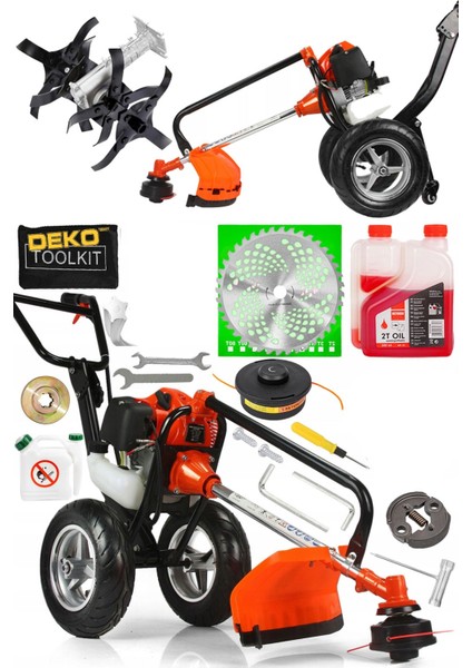 2'li Set Çapalama Makinesi + Arabalı Tekerlekli Tırpan Ot Biçme Çapalama Belleme Makinesi fiyatları