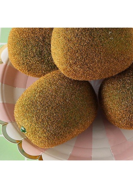 Yapay meyve kivi 6'lı paket, bordo renk, yaprak detaylı dekoratif ürün fiyatları