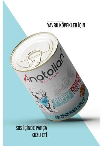 Puppy Lamb Kuzulu Parça Etli Yavru Köpek Konservesi 400 gr 12 Adet fırsatları