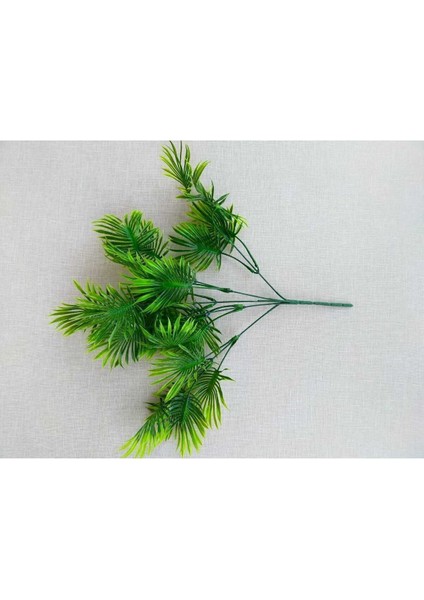 5 Dal Tropikal Yapay Bitki, 40 cm, Yeşil, Demeţ