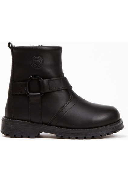 Unisex Hakiki Deri Fermuarlı Bot