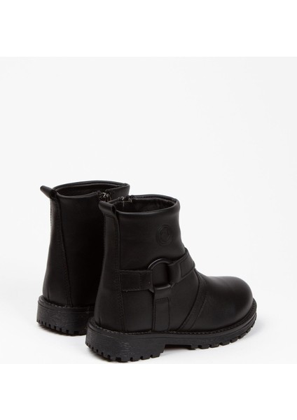 Unisex Hakiki Deri Fermuarlı Bot