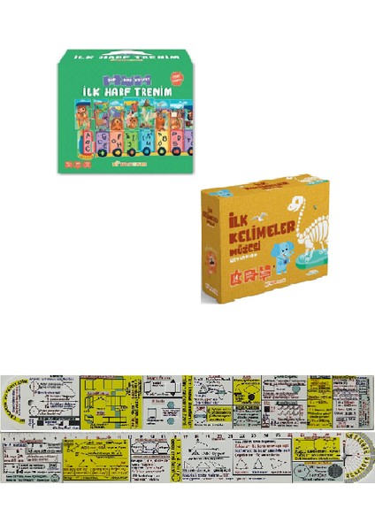 Ilk Kelimeler Müzesi-Hayvanlar Kitap ve Yapboz Seti Ilk Harf Trenim Cırt Cırtlı Yapboz ve Kitap Seti