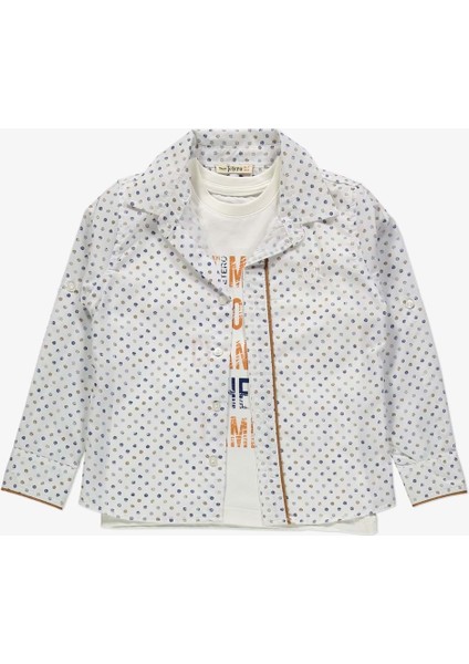 Gömlek ,pantolon ,t-Shirt Daire Desen 3parça Erkek Çocuk Takım TTR-01YVRLK fiyatları