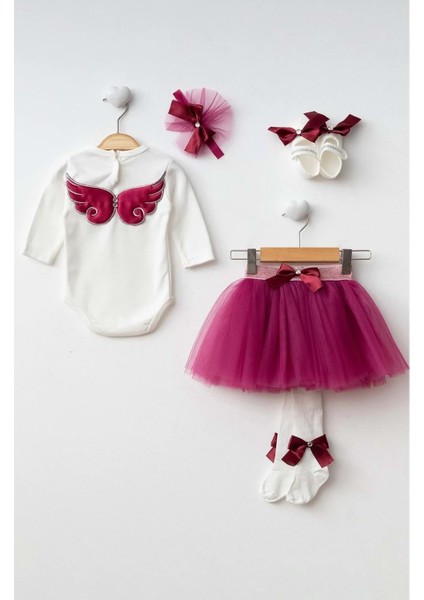 Kız Bebek Tütü Etekli Badili Melek Kanat Takım PNPN1122 fiyatları