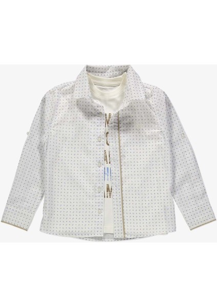 Gömlek ,pantolon ,t-Shirt Noktalı Desen 3parça Erkek Çocuk Takım TTR-03NKTL fiyatları