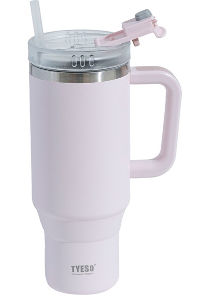 Qq Termos Sızdırmaz Pipetli Çift Duvarlı Vakumlu 900ML