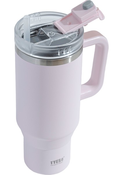 Qq Termos Sızdırmaz Pipetli Çift Duvarlı Vakumlu 900ML