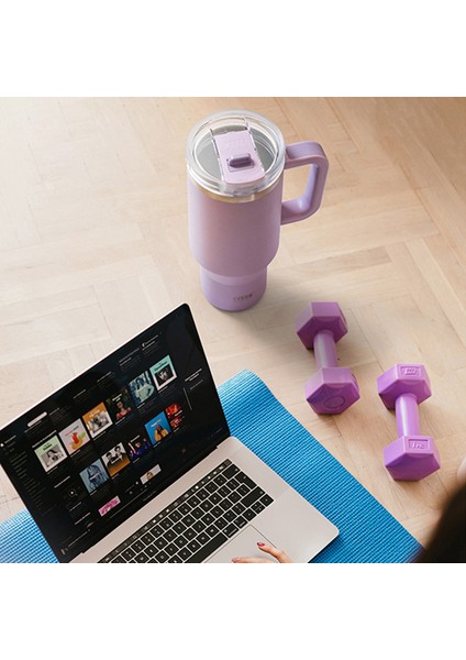 Qq Termos Sızdırmaz Pipetli Çift Duvarlı Vakumlu 900ML