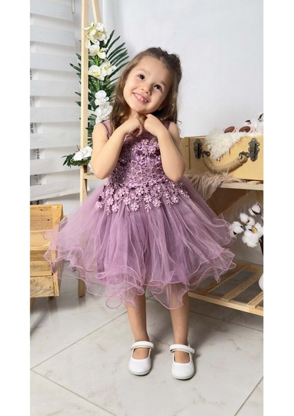 Incili Kız Çocuk Daisy Elbise MNK0585