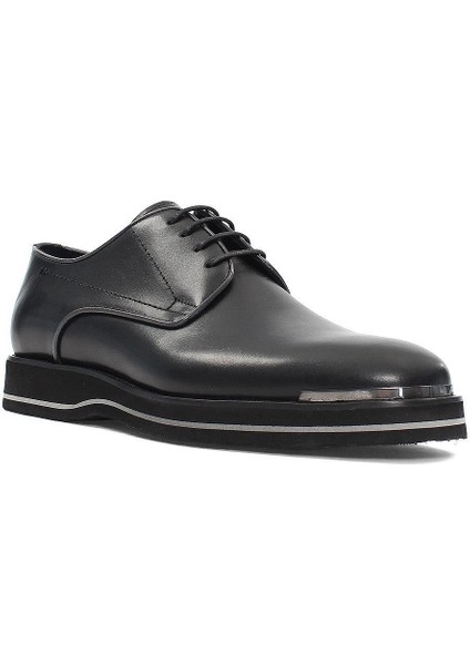 Erkek Siyah Bağcıklı Deri Klasik Ayakkabı modelleri