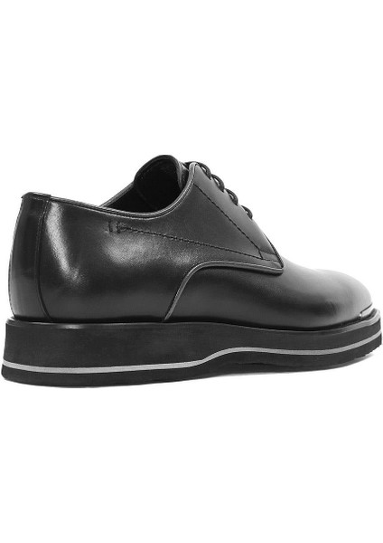 Erkek Siyah Bağcıklı Deri Klasik Ayakkabı indirimleri