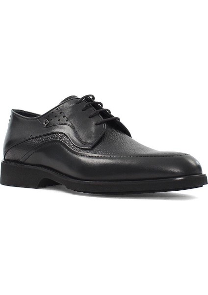 Erkek Siyah Bağcıklı Deri Klasik Ayakkabı modelleri