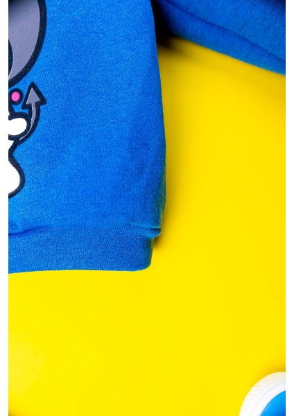 Çocuk Karakter Desenli Takım - Şardonlu Yumuşacık Pamuklu Bebek Sweatshirt Takımı | Kışa Özel indirimleri