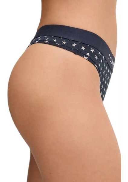 Kadın Mavi Tanga Print UW0UW04796