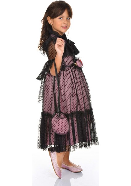 Dantel Vintage Çantalı Elbise MNKA248 modelleri