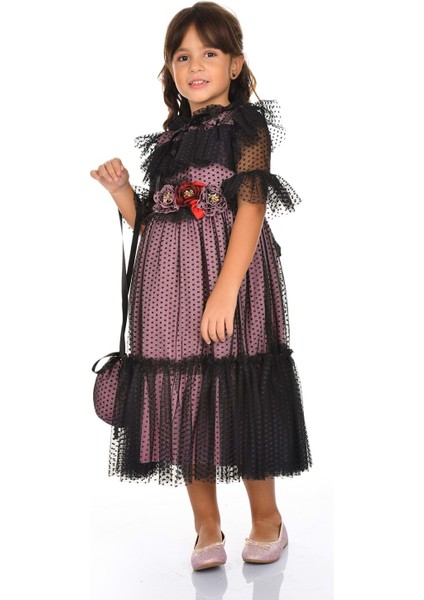 Dantel Vintage Çantalı Elbise MNKA248 fırsatları