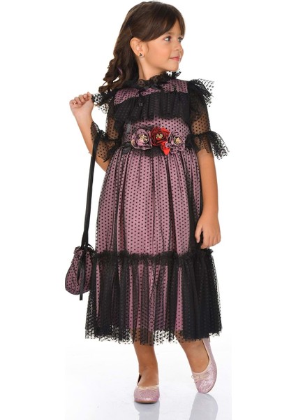 Dantel Vintage Çantalı Elbise MNKA248 indirimleri