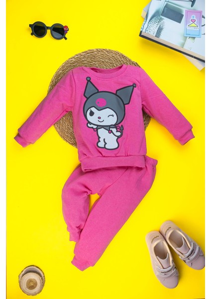 Çocuk Karakter Desenli Takım - Şardonlu Yumuşacık Pamuklu Bebek Sweatshirt Takımı | Kışa Özel