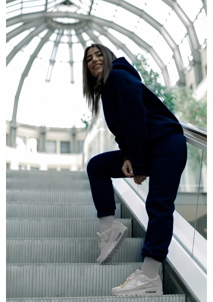 Yeni Sezon Ultra Yumuşak Kalın Eşofman Takımı Lacivert fırsatları