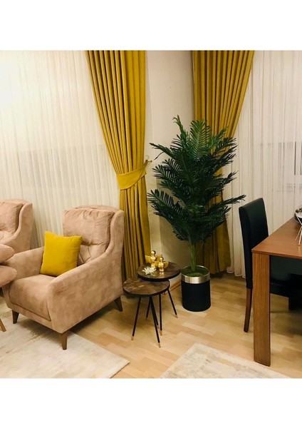 Beyaz Yapay Ağaç Saksıda 150 cm, Gümüş Detaylı, Ithal, Zarif ve Şık Dekorasyon Parçası