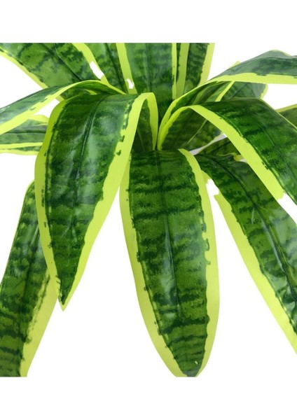 Yapay Çiçek Masengena Sansevieria 12 Dal 40*50CM Salon Çiçeği Plastik Siyah Saksılı Yapay Bitki