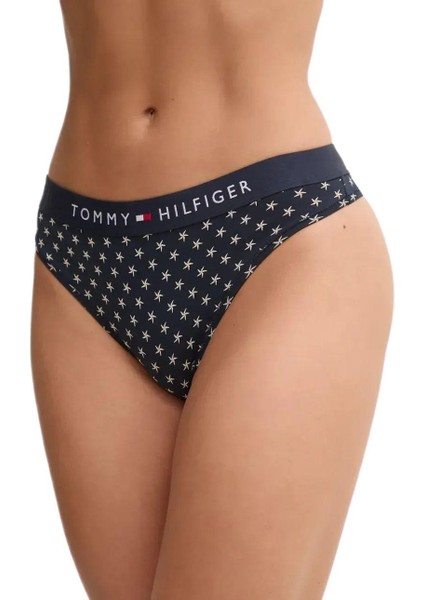 Kadın Mavi Tanga Print UW0UW04796