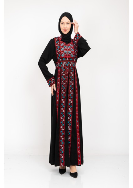 ® Palestinian Peasant Dress With Single-Sided Floral Embroidery C100044