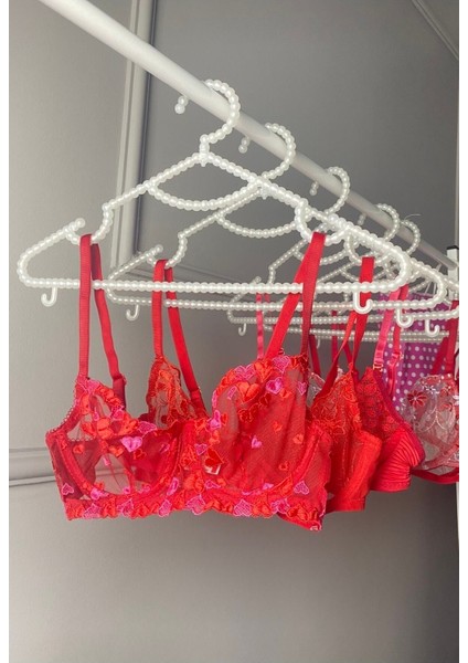 Valentine Red Kalp Desenli Bralet Takım