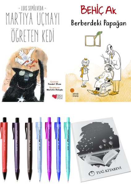 Berberdeki Papağan ve Martıya Uçmayı Öğreten Kedi 2'li Set