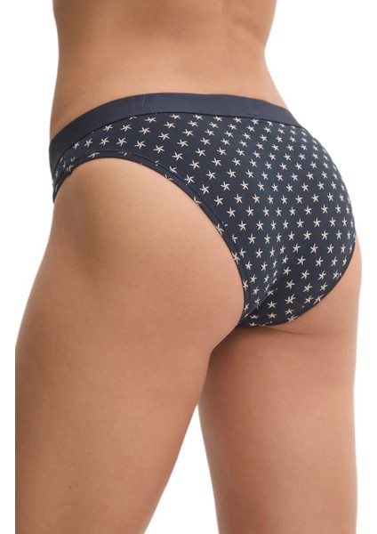 Kadın Mavi Bikini Külot Print UW0UW04220