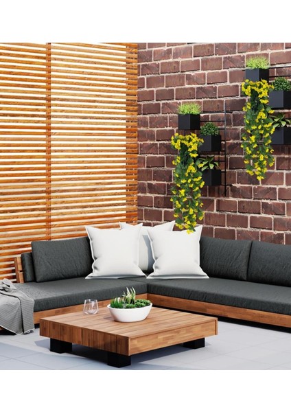 Tekno Trust Yapay Çiçek Saksıda Sarkan Çiçek Sarı Begonvil 70*25
