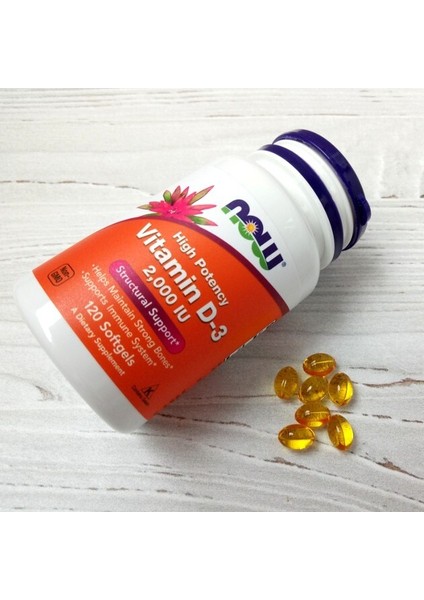 Foods, Vitamin D3 High Potency 2000 Iu 120 Softgels