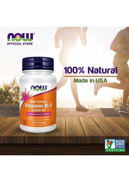 Foods, Vitamin D3 High Potency 2000 Iu 120 Softgels