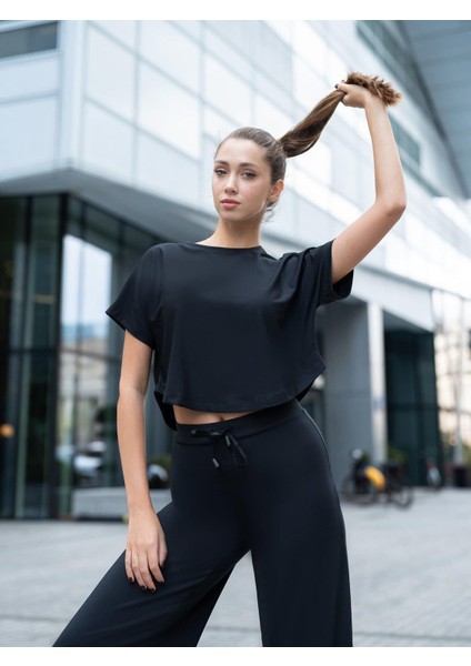 Kadın Siyah Yoga Tshirt fiyatları
