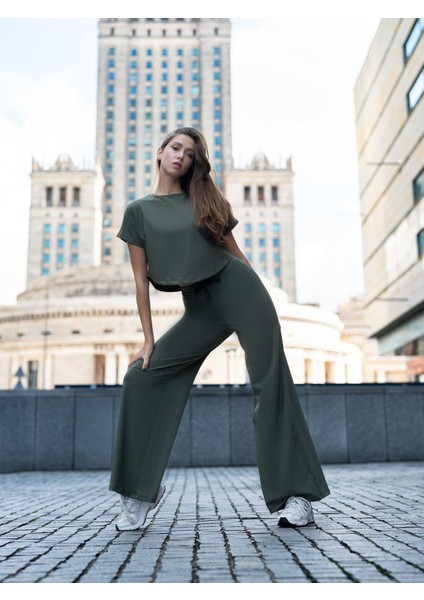 Kadın Haki Yoga Tshirt fiyatları