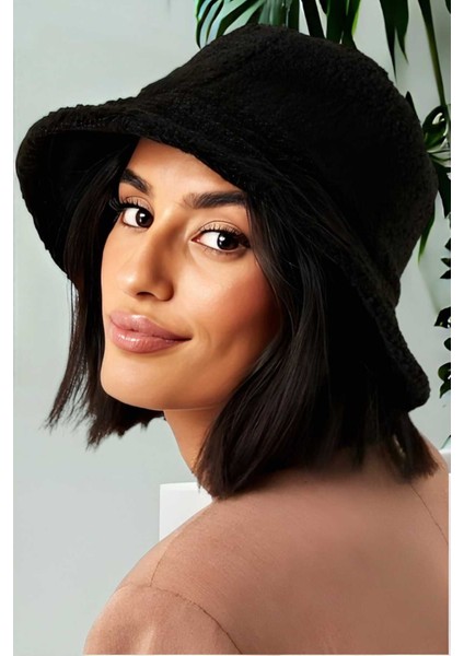 Kadın Teddy Peluş Bucket Şapka indirimleri